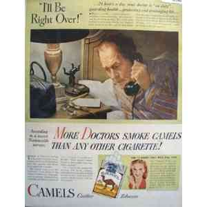 Click para ampliar. Pulsa en el nombre para ver la ficha. Tabaco_Camel, el preferido de los médicos